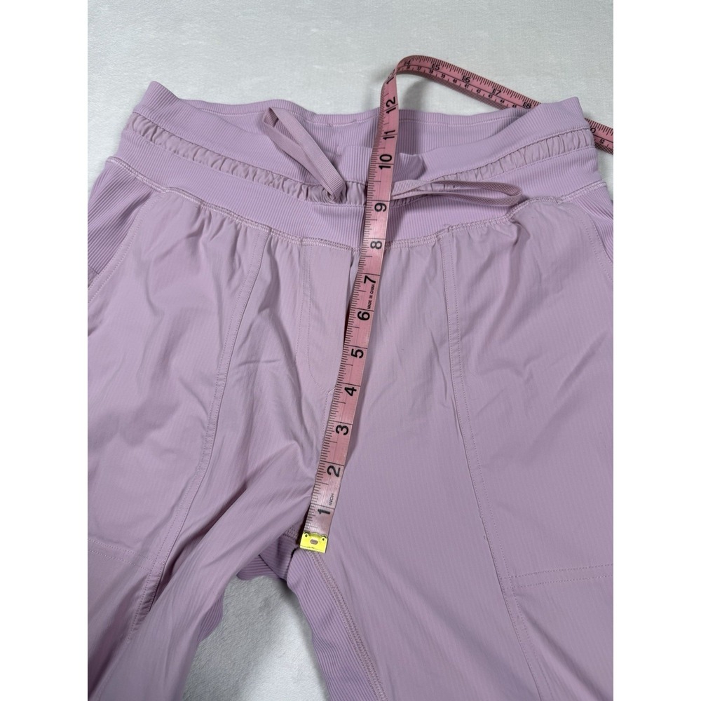 Lululemon Dance Studio Mid Rise Cropped Pant Pink Peony Size 6 Ruched Hem - Picture 4 of 8